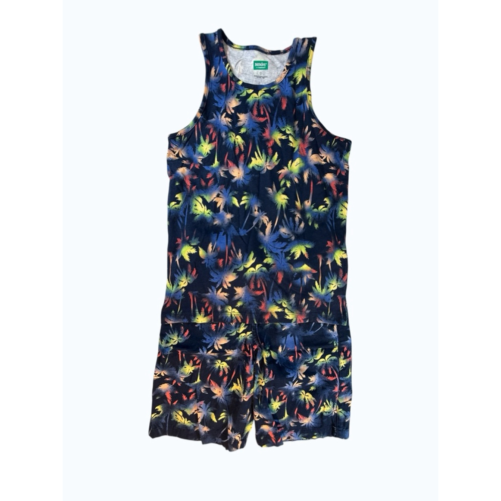 Boys 365 Kids From Garanimals Tank Top Navy Multicolor Palm Tree Size 8